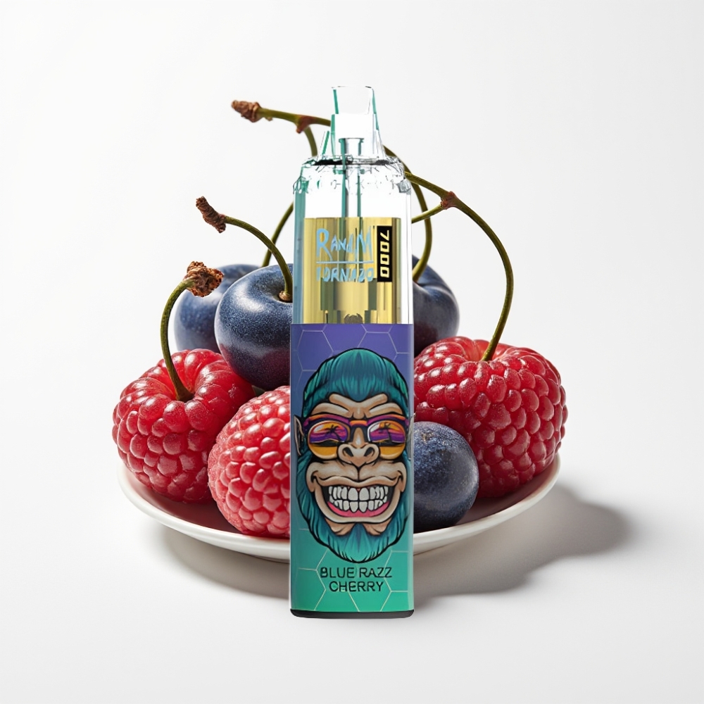 Fumot Tornado 7000 Puffova RGB Svjetla Okus Plave Trešnje i Maline