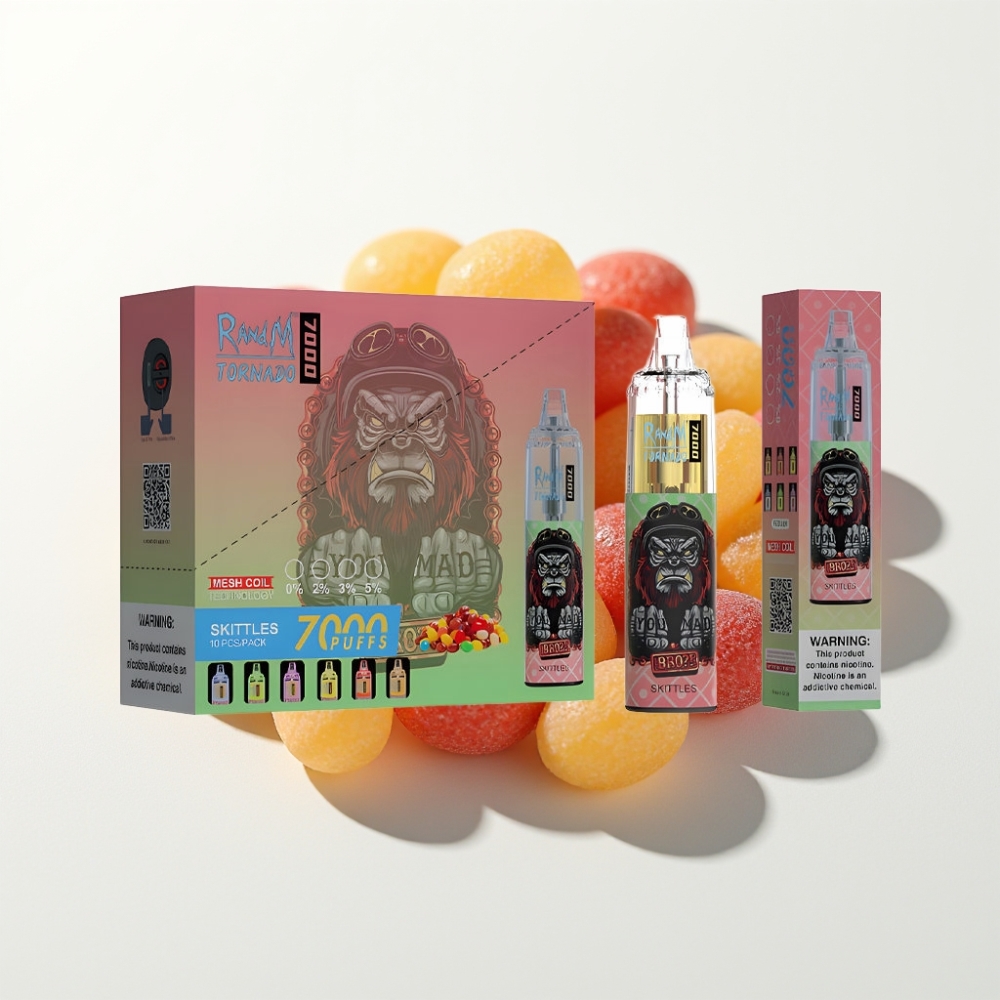 Fumot Tornado 7000 Puffs RGB Light Okus Skittles