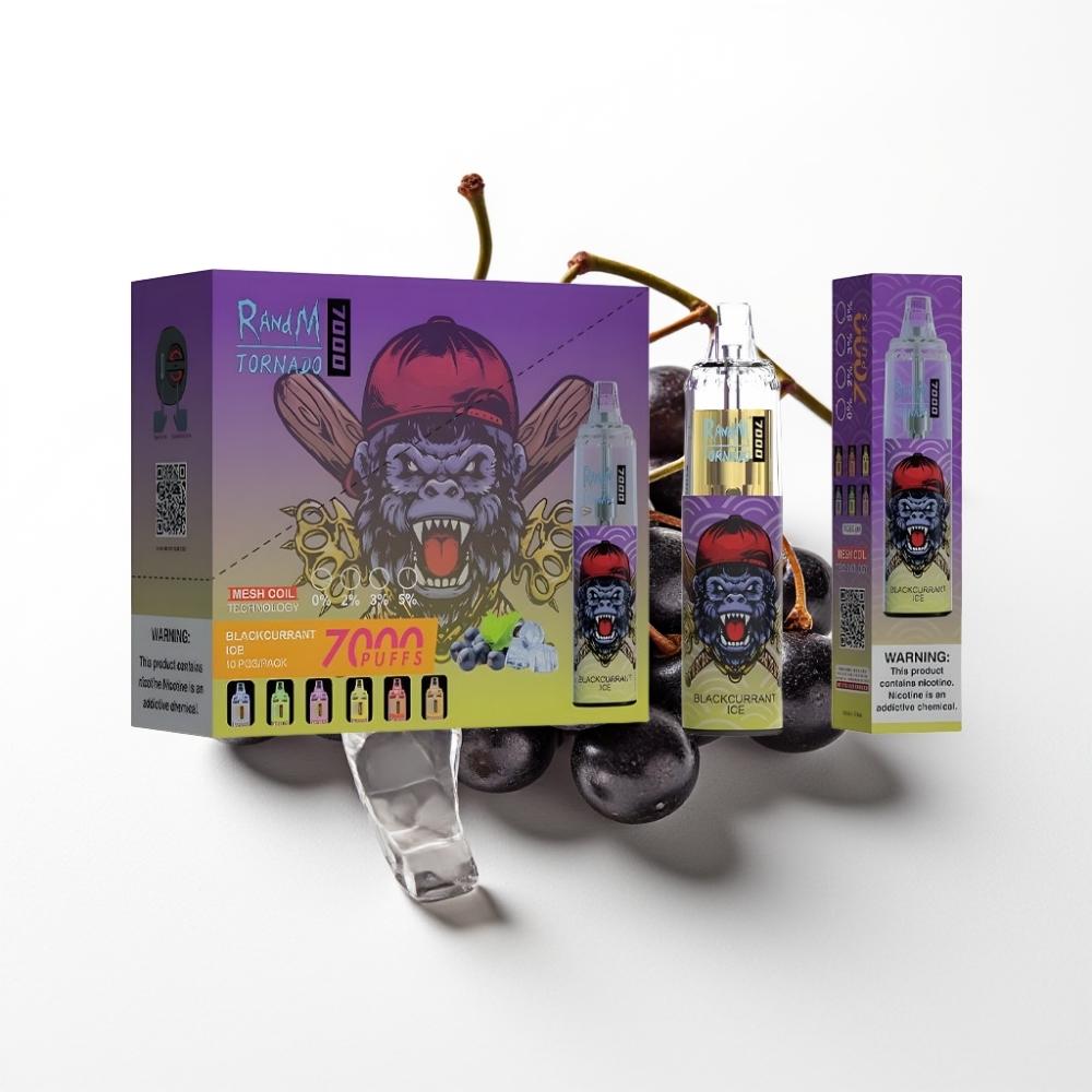 Fumot Tornado 7000 Pufova 14 ML Crni Ribizl Led