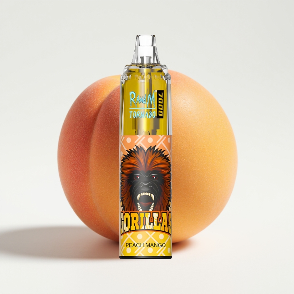 Fumot Tornado 7000 Pufova s Okusom Breskve i Manga s RGB Svjetlom