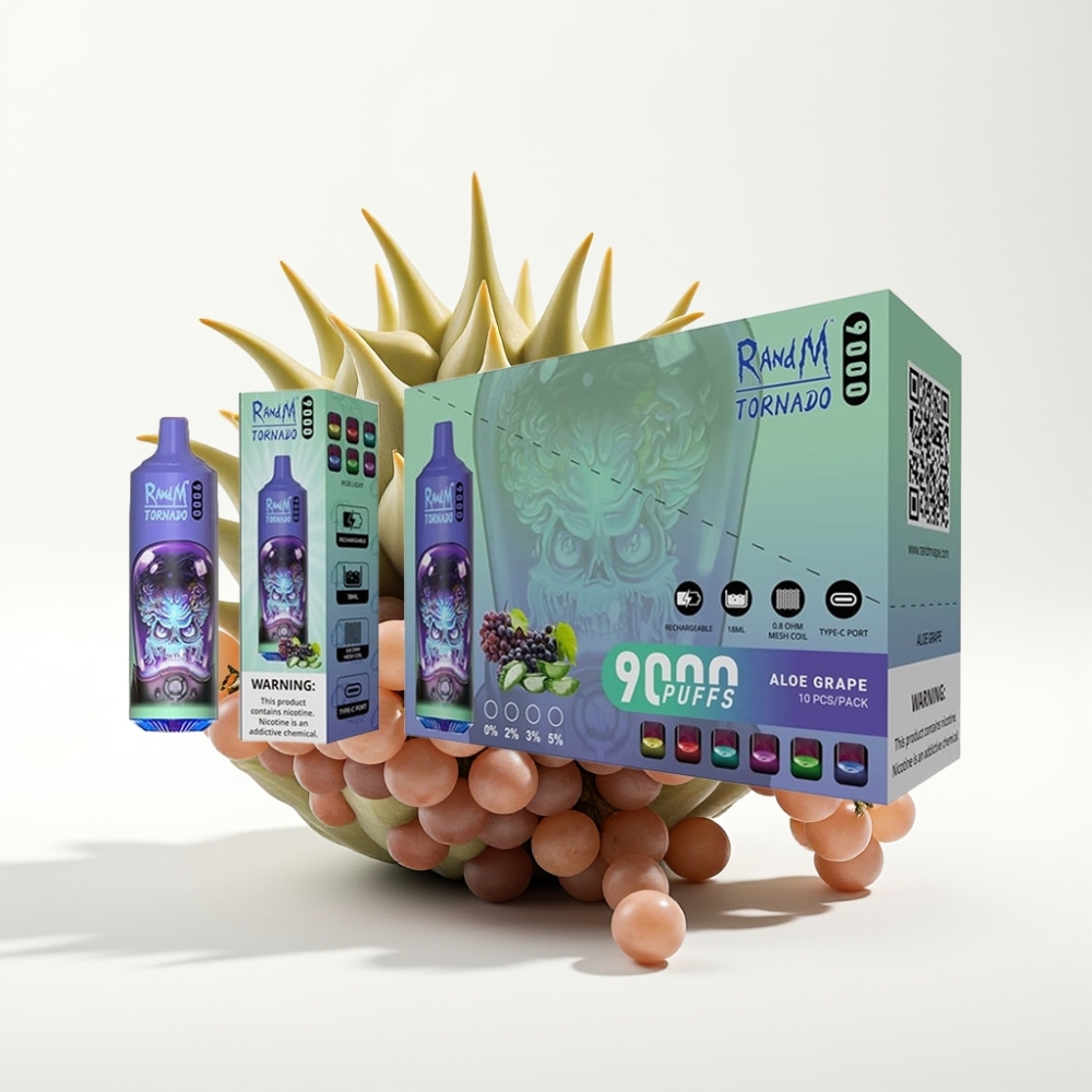 RandM Tornado 9000 Puffs 18 mL Aloe Grožđe