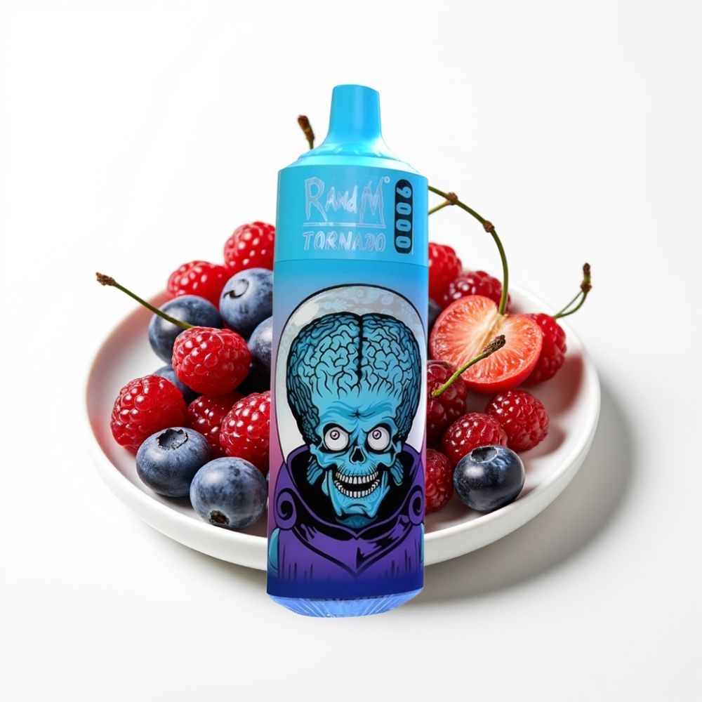 RandM Tornado 9000 Puffs 18 mL Borovnica Trešnja Brusnica