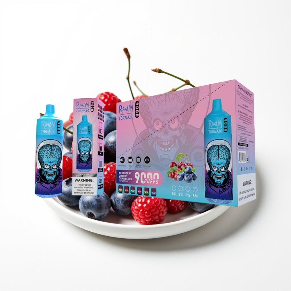 RandM Tornado 9000 Puffs 18 mL Borovnica Trešnja Brusnica