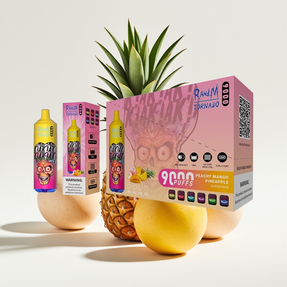 RandM Tornado 9000 Puffs 18 mL Breskva Mango Ananas