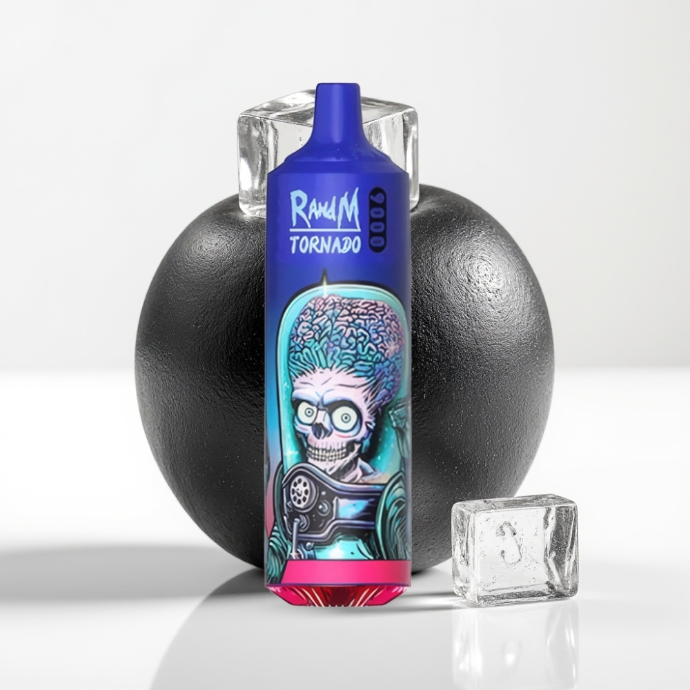 RandM Tornado 9000 Puffs 18 mL Crna Led (Black Ice)