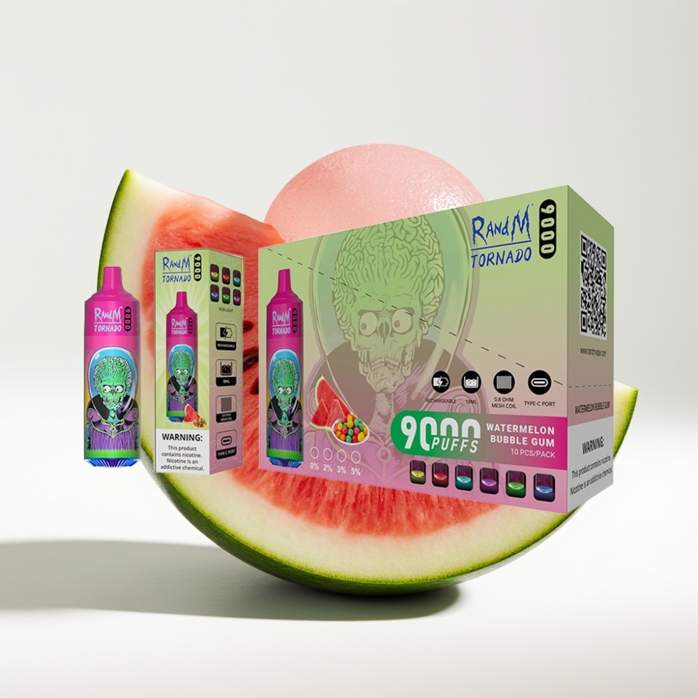 RandM Tornado 9000 Puffs 18 mL Lubenica Žvakaća Guma
