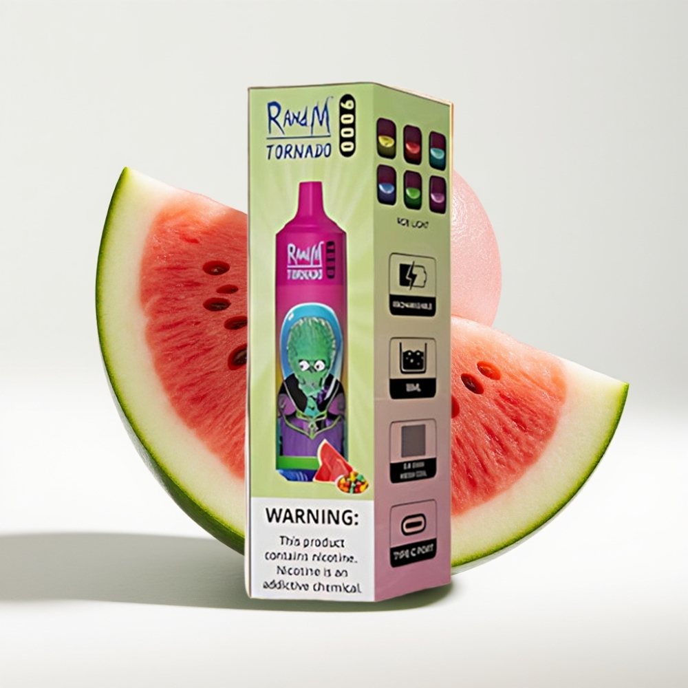 RandM Tornado 9000 Puffs 18 mL Lubenica Žvakaća Guma