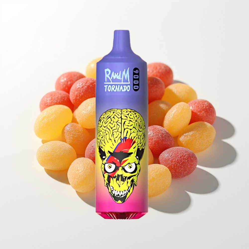 RandM Tornado 9000 Puffs 18 mL Mesh Coil Šareni Bomboni