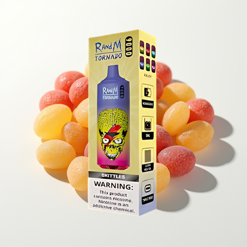 RandM Tornado 9000 Puffs 18 mL Mesh Coil Šareni Bomboni