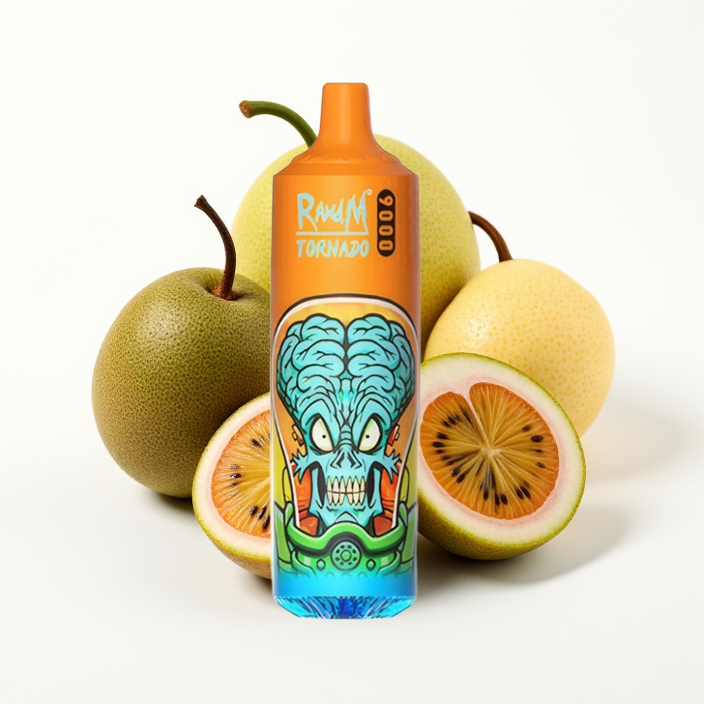 RandM Tornado 9000 Puffs 18 mL Mrežasti svitak Aroma:Kiwi Marakuja Guava