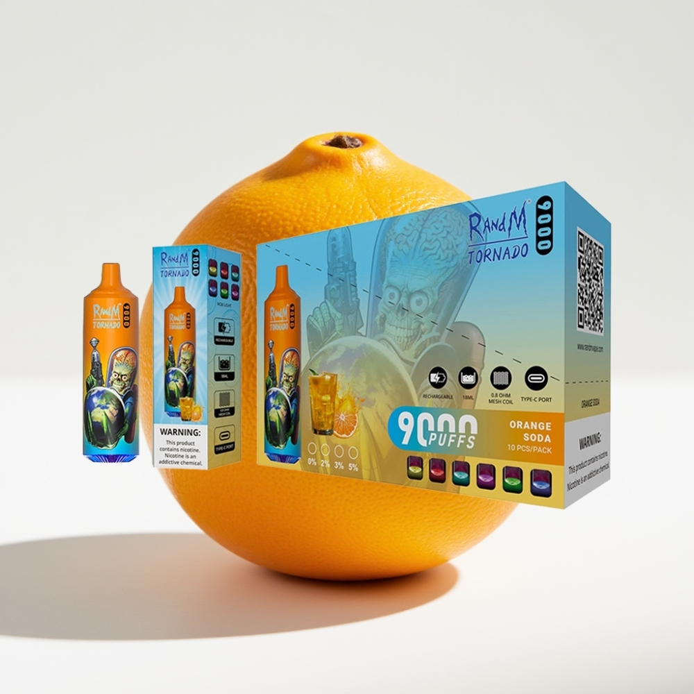 RandM Tornado 9000 Puffs 18 mL Narančasta Soda
