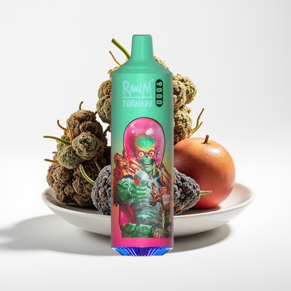 RandM Tornado 9000 Puffs 18 mL Plava Razz Kush
