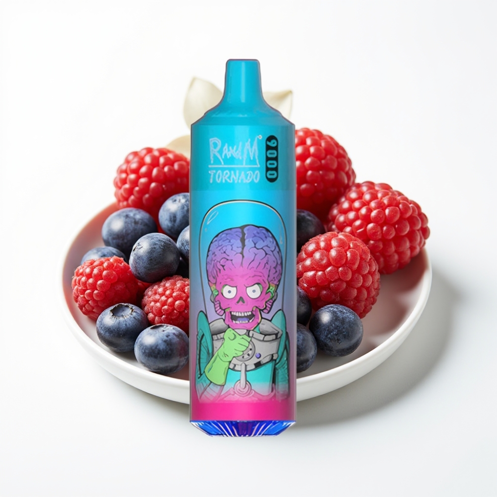 RandM Tornado 9000 Puffs 850 mAh Plava Malina