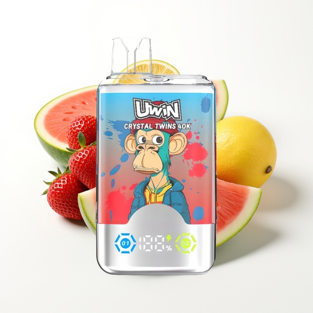 UWIN Crystal Twins 40000 Puffs Jagoda Lubenica Limeta