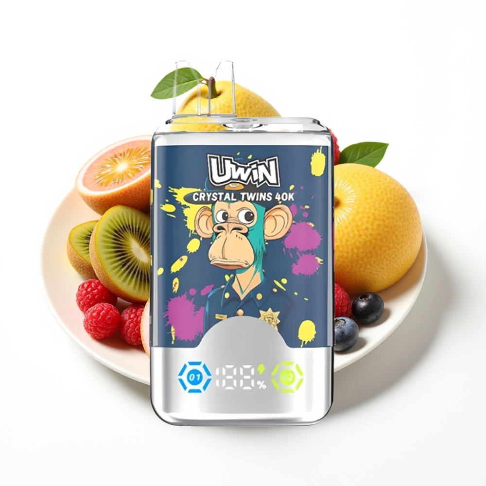 UWIN Crystal Twins 40000 Pufova Okus Kiwi Marakuja Guava Borovnica Malina